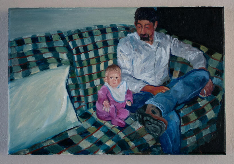 Brown Eyed Girl, 2026, Oil on Panel, 12" x 8"