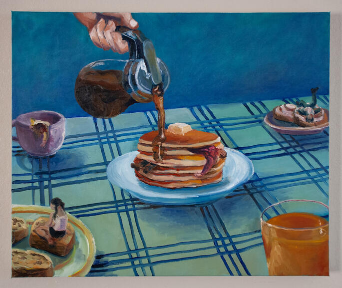 Eating Well, 2026, Oil on Canvas, 24" x 20"