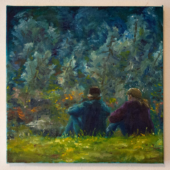 Siblings, 2026, Oil on Canvas, 12.5" x 12.5"